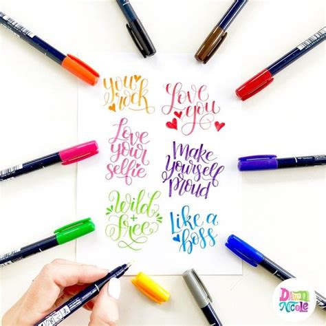 The Best Markers For Hand Lettering Tombow Lettering Brush Pen