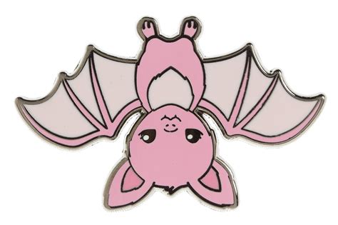 Luxcups Creative Pink Bat Enamel Pin Enamel Pins Punk Accessories Vintage Pinup