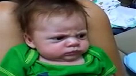 Watch Baby Has Extremely Angry Face In Hilarious Video Metro Video