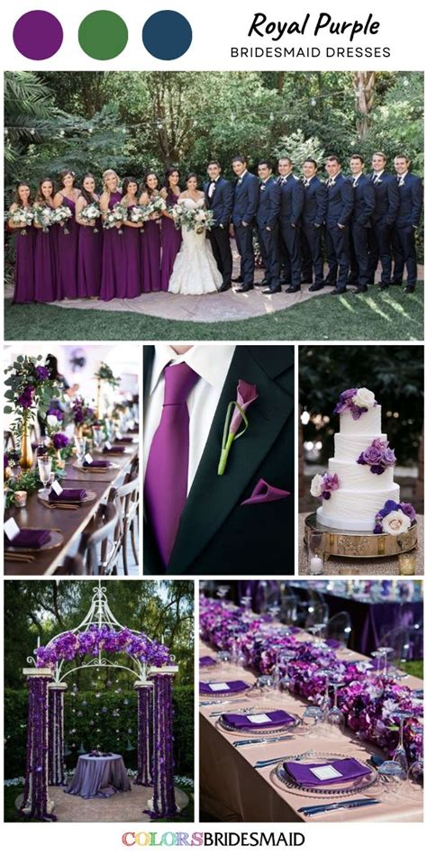 Bridesmaid Dresses Royal Purple Color In 2023 Wedding Colors Purple