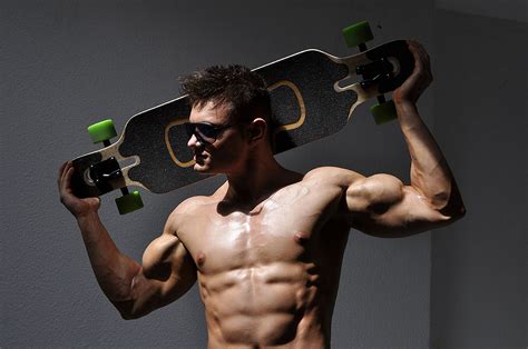 Wallpaper Teejott Men Hunks Muscles Biceps Abs Pack Tanned Sport Athletes Model