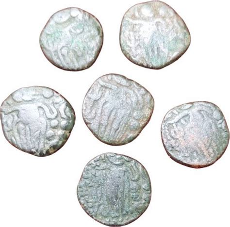 Rbf 985 1014 Ad Ancient India Raja Raja Chola Rare Copper 6coin