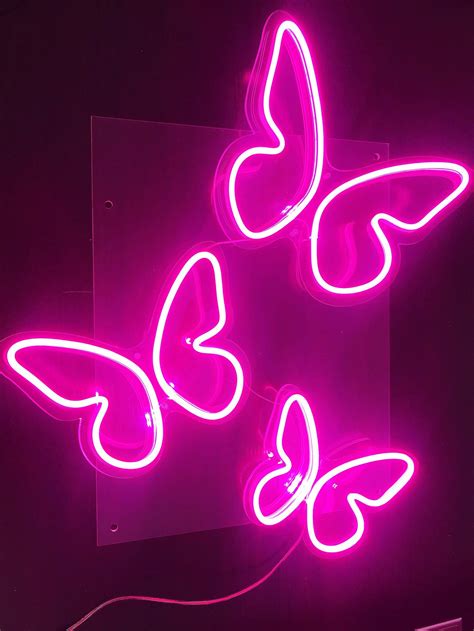 Butterfly Neon Lightneon Sign Handmade Neon Light Etsy Neon