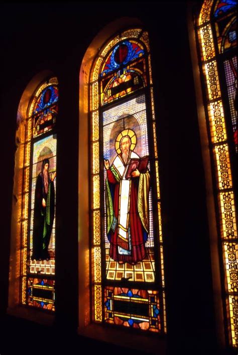 Beautiful Stained Glass Windows At The St Nicholas Greek Orthodox Cathedral 1999 Florida