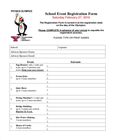 Free 11 Sample Event Registration Forms In Pdf Ms Word Excel