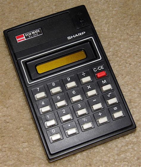 Vintage Sharp Elsi Mate Model El 206 Electronic Pocket Calculator An