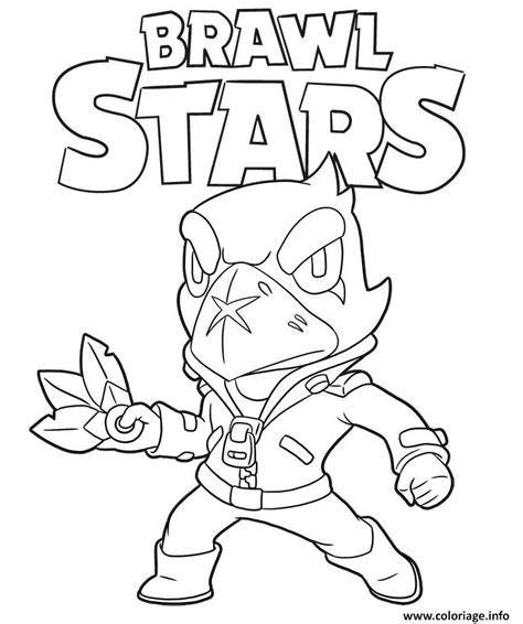 Take your time to move around obstacles to take cover from her bullets. Coloriage Crow Brawl Stars Game dessin