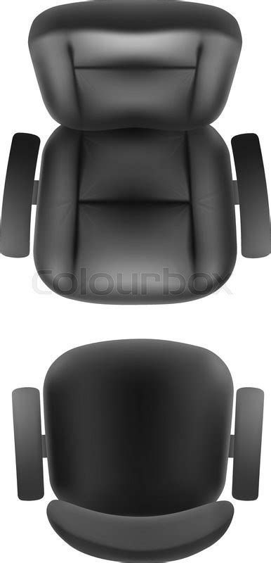 Office Chair And Boss Armchair Top View Vector Realistic Isolated