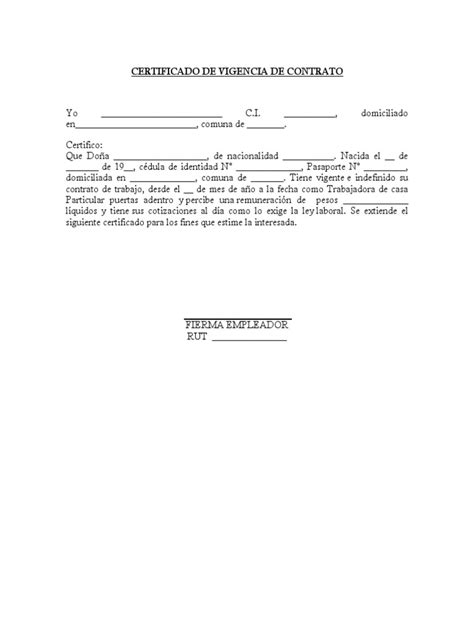 certificado de vigencia de contrato pdf