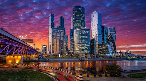 1280x720 Moscow City At Night 720p Wallpaper Hd City 4k Wallpapers