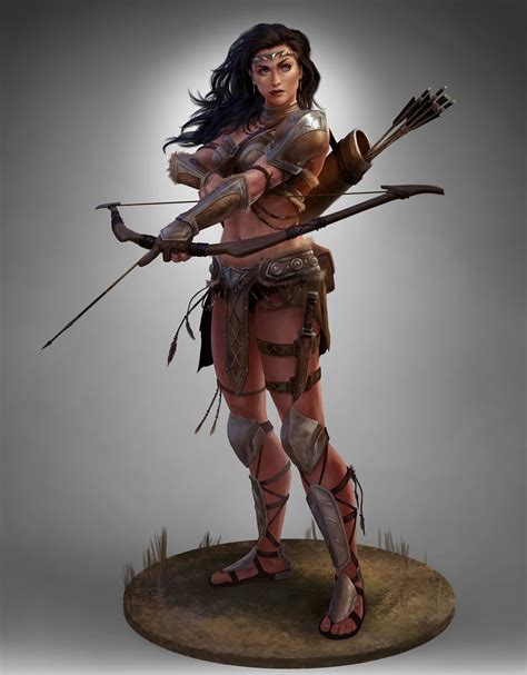 Amazon Concept Archer Barbarian Girl Justine Cruz On Artstation At Https Artstation