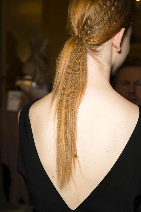 Le Fashion Hair Inspiration Crimped Ponytails Stella Mccartney Ss 2015
