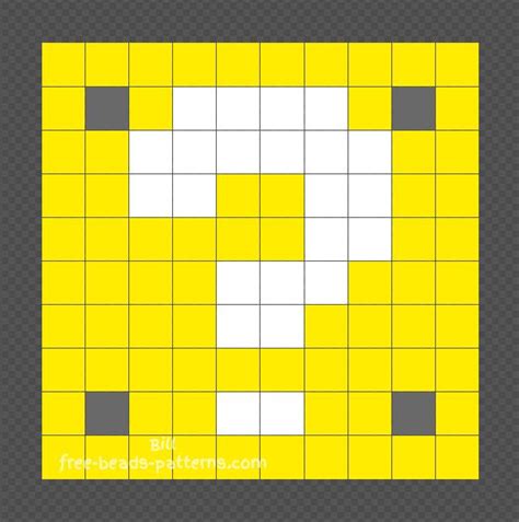 Mario Question Block Pixel Art Grid Pixel Art Grid Gallery