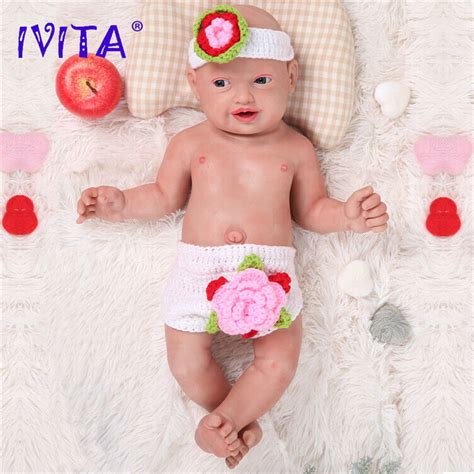 Ivita Big Reborn Full Body Silicone Doll Adorable Smile Newborn Baby Girl Ebay