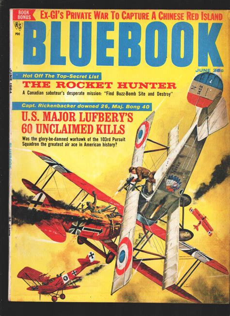 Bluebook 61964 Wwi Air War Bi Plane Cover Art By Bruce Minney Spicy