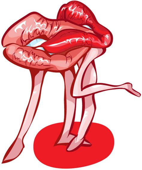 Funny Lips Kiss Vector Material 02 Free Download