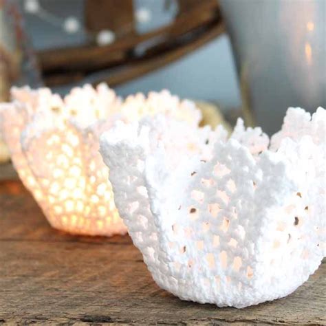 How To Make Doily Candle Holders The Country Chic Cottage Doilie