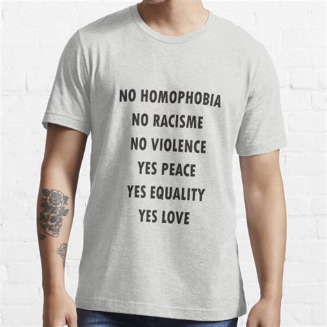 no homophobia no violence t shirts say no to racisme t shirt by rihab19 redbubble