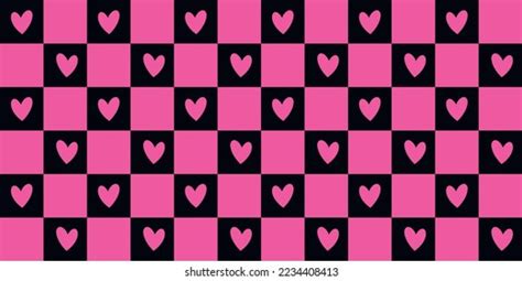 Y2k Emo Goth Checkered Seamless Patterns Stock Vector Royalty Free