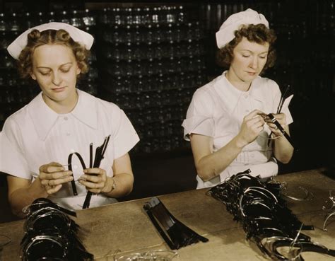 Navy Wives Do Assembly Work For Baxter Laboratories Women Of World War Ii