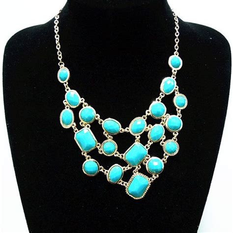 Bubble Necklace Turquoise Bubble Necklace Statement By Annyjewelry