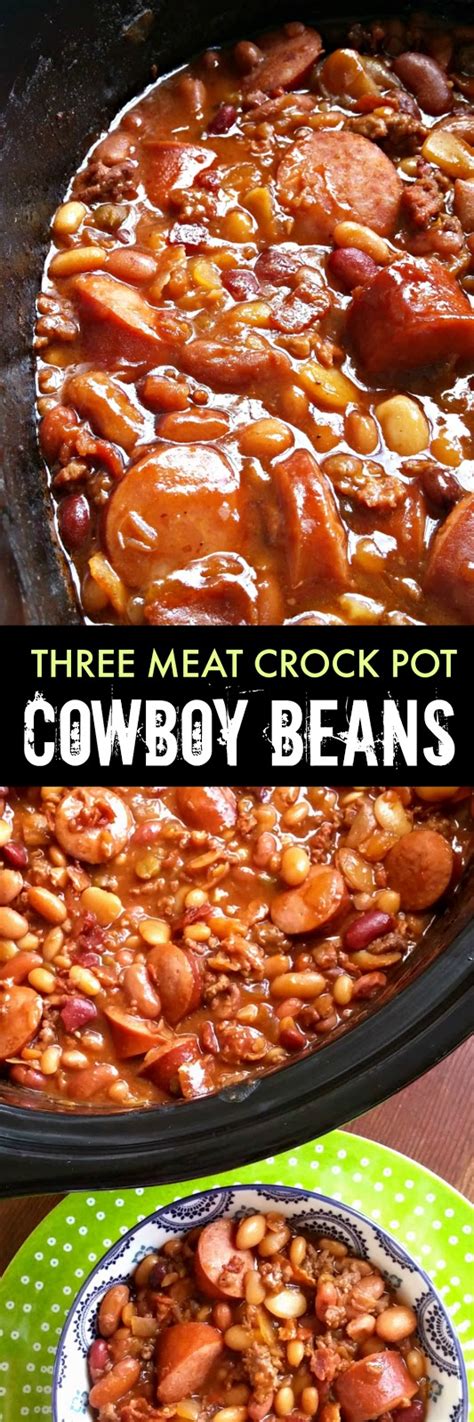 This recipe is an excellent base for a good pot of chili. South Your Mouth: Three Meat Crock Pot Cowboy Beans