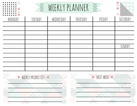 Our online calendar creator tool will help you do that. Free Printable Weekly Calendar for Every Style! - A ...