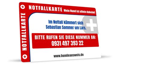 Die notfallkarte für pflegende angehörige erhalten sie kostenlos zur freien verfügung. Notfallkarte für Hundebesitzer 💓 - mit Hundebild & 2 Jahren Garantie