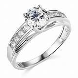 Images of 925 Silver Diamond Engagement Rings