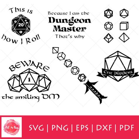 Dungeons and Dragons SVG PNG Dxf Eps D&D Svg Cut File D20 - Etsy