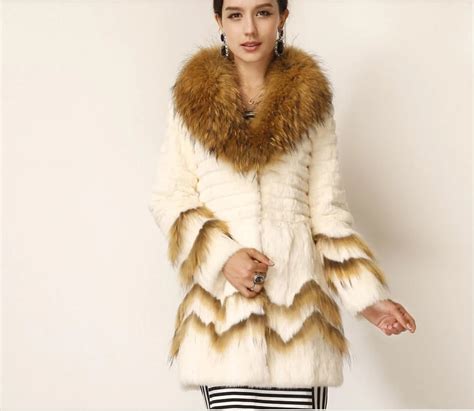 dl6033 fashion luxury real fur coats women natural rabbit fur coats winter women plus size fur