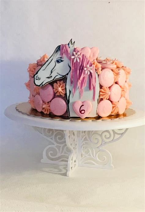 Horse Cake With Macarons Decorated Cake By Sladkosti S Cakesdecor