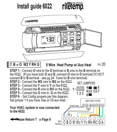 Averages the temperatures of the wired remote sensor remedy: Ritetemp 6022 Wiring Diagram