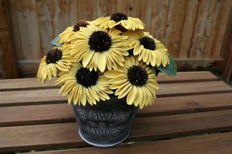 Wood Sunflower Arrangement