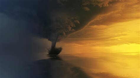 Tornado On Body Of Water During Golden Hour · Free Stock Photo
