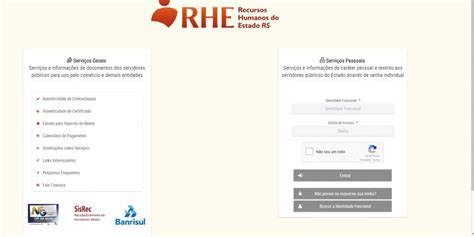 Portal Do Servidor Rs Contracheque Consulta