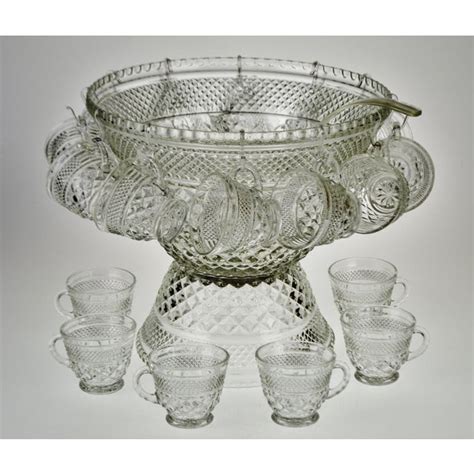 Punch bowls & sets (8). Vintage Anchor Hocking Wexford Punch Set in Original Box ...