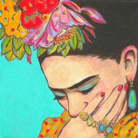 Frida Kahlo Print Mexican Folk Art Mexico Painting Frida