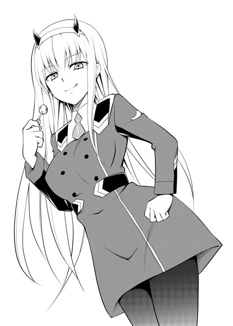 Anime Coloring Pages Zero Two Coloring Disney
