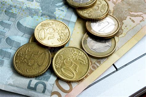 Euro Banknotes And Coins Stock Image Image Of Economy 26726097