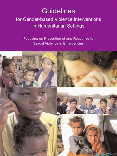 Guidelines For Gender Based Violence Interventions Pdf Sexual