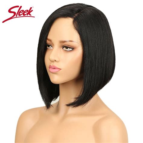 Sleek Brazilian Remy Straight Hair Short Bob Wig 1b 2 4 99j Lace Front Human Hair Wigs For