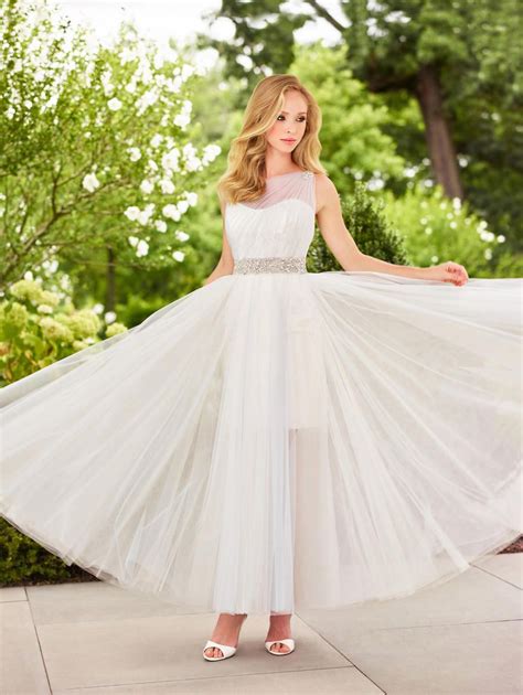 Enchanting By Mon Cheri 118147 Ballerina Informal Wedding Dress French