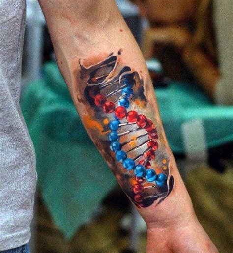 60 Dna Tattoo Designs For Men Self Replicating Genetic Ink Dna