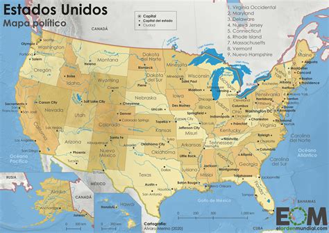 El Mapa Político De Estados Unidos Mapas De El Orden Mundial Eom