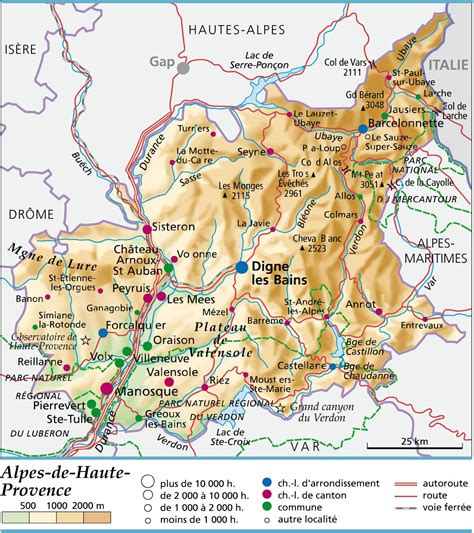 Carte Des Alpes De Haute Provence Carte Du Département 04