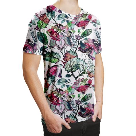 Camiseta Masculina Floral Jardim Russo Estampa Digital No Elo7 Over