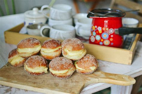 Tiny Portuguese Donuts Bola De Berlim With Vanilla Cream Recipe