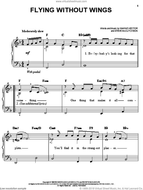 354,480 views, added to favorites 4,081 times. Studdard - Flying Without Wings sheet music for piano solo ...