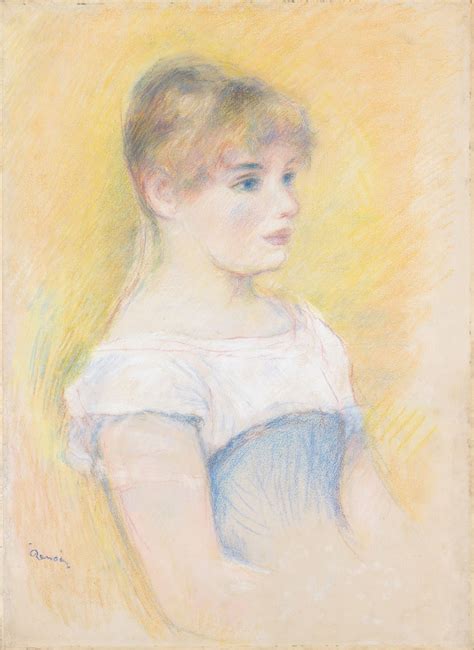 Pierre Auguste Renoir Portrait Of Jeanne Samary Fille Au Corset Bleu
